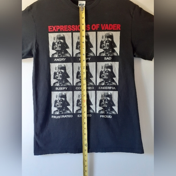 Star Wars expressions of Darth Vader men's black short sleeve t-shirt size M - Picture 5 of 8